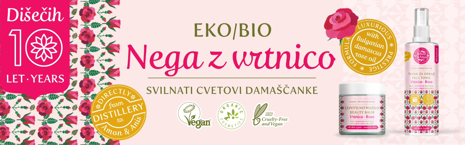 AmonAnis eko-bio naravna nega z vrtnico