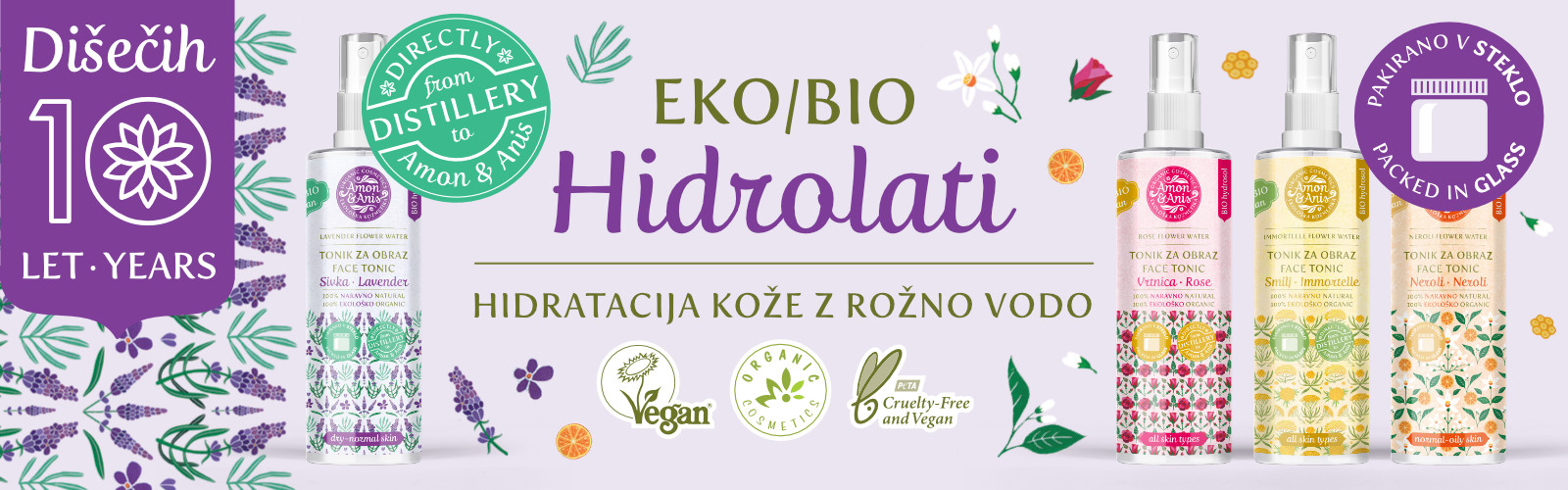 AmonAnis eko-bio naravni hidrolati